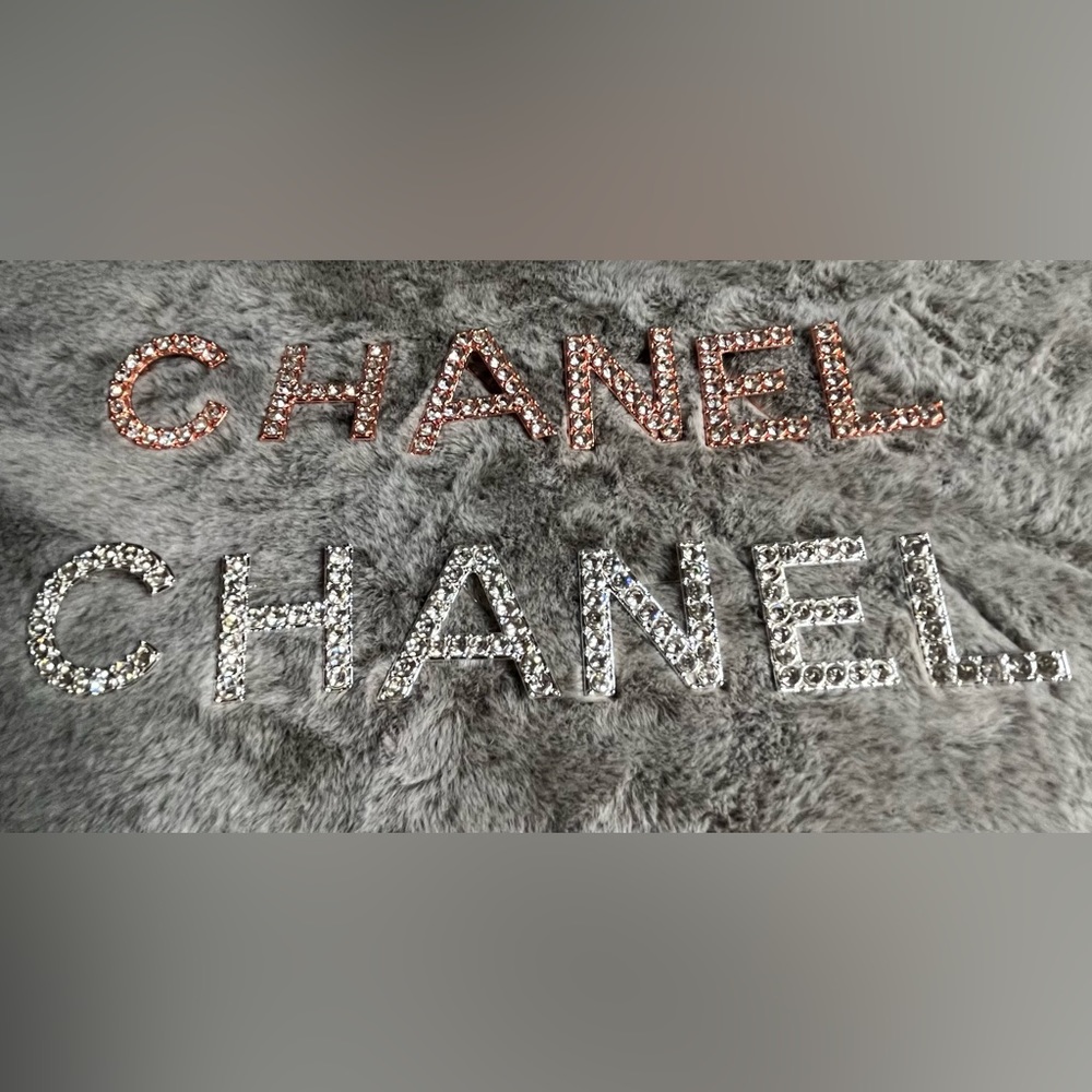 Fashion inspired c.h.a.n.e.l letter brooches. Each letter is individual.